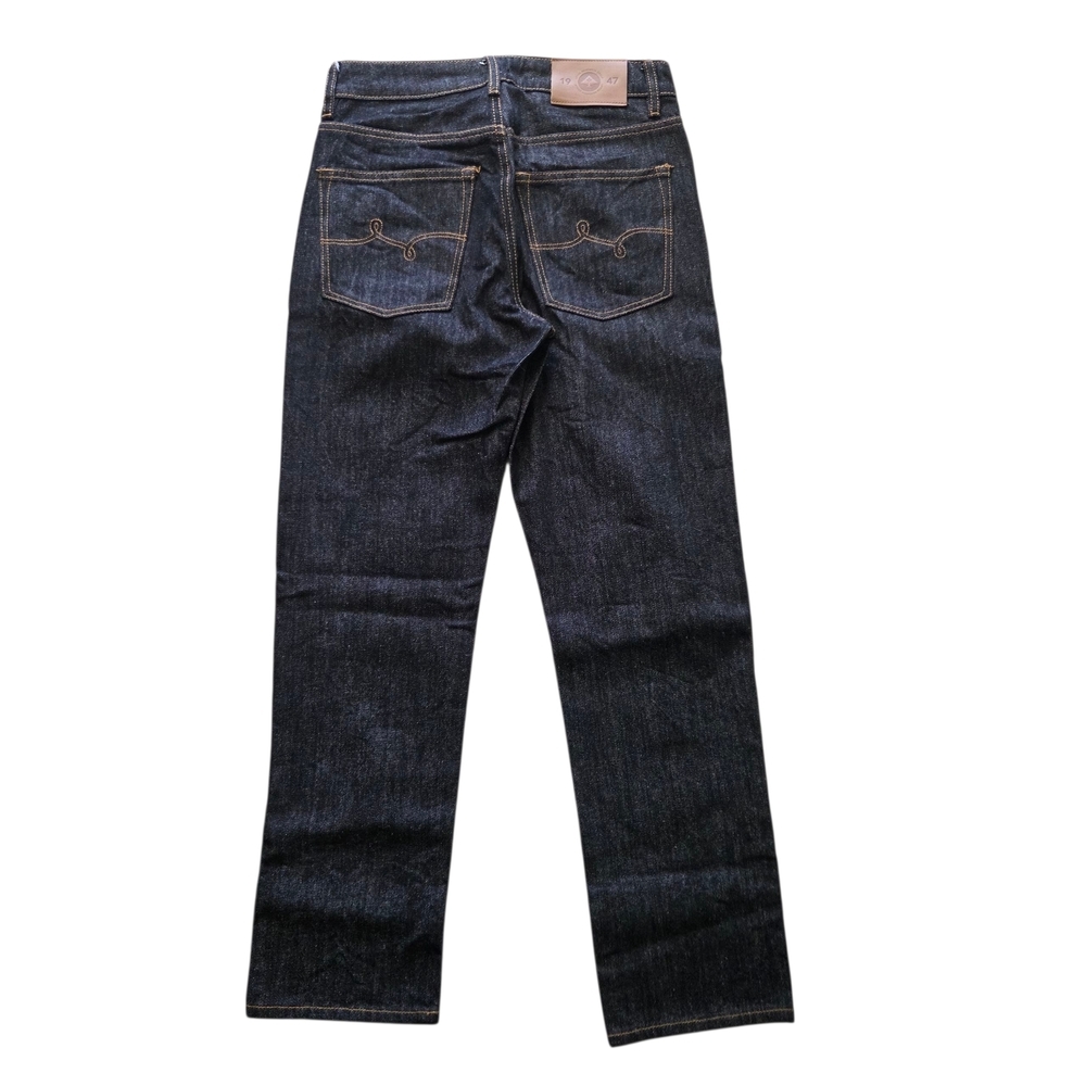 LRG True Straight Raw Black Heavy Denim Jeans Sz W28 Men’s 1947 Style Streetwear